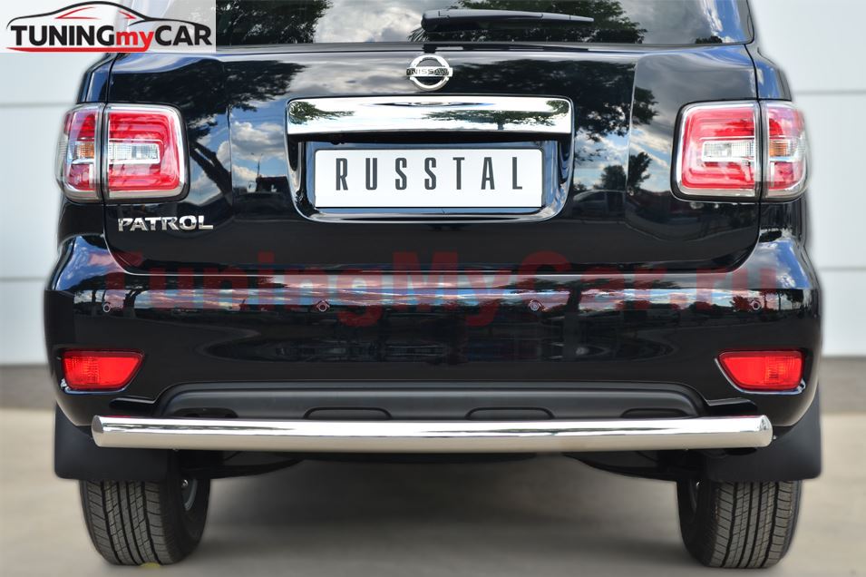 Защита заднего бампера D76 (дуга) для Nissan Patrol 2014-