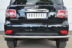 Защита заднего бампера D63 (секции) для Nissan Patrol 2014-