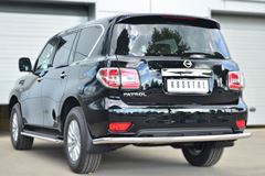 Защита заднего бампера D63 (секции) для Nissan Patrol 2014-