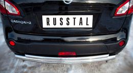 Защита заднего бампера D63/42 (дуга) для Nissan Qashqai +2 2010-