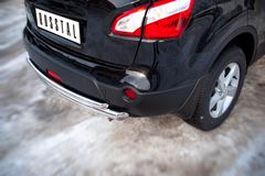 Защита заднего бампера D63/42 (дуга) для Nissan Qashqai +2 2010-