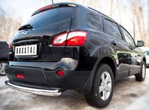 Защита заднего бампера D76 (дуга) для Nissan Qashqai +2 2010-