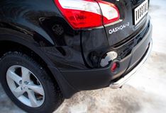 Защита заднего бампера D63 (дуга) для Nissan Qashqai +2 2010-