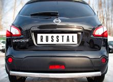 Защита заднего бампера D63 (дуга) для Nissan Qashqai +2 2010-