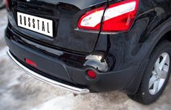 Защита заднего бампера D63 (дуга) для Nissan Qashqai +2 2010-