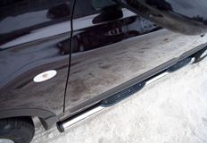 Пороги труба D76 с накладками (вариант 2) для Nissan Qashqai +2 2010-