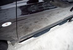 Пороги труба D76 с накладками (вариант 1) для Nissan Qashqai +2 2010-