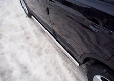 Пороги труба D63 (вариант 3) для Nissan Qashqai +2 2010-