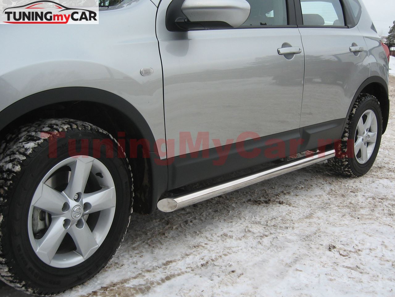 Пороги труба D63 для Nissan Qashqai 2006-2009