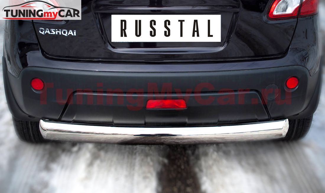 Защита заднего бампера D76 (дуга) для Nissan Qashqai 2010-2013