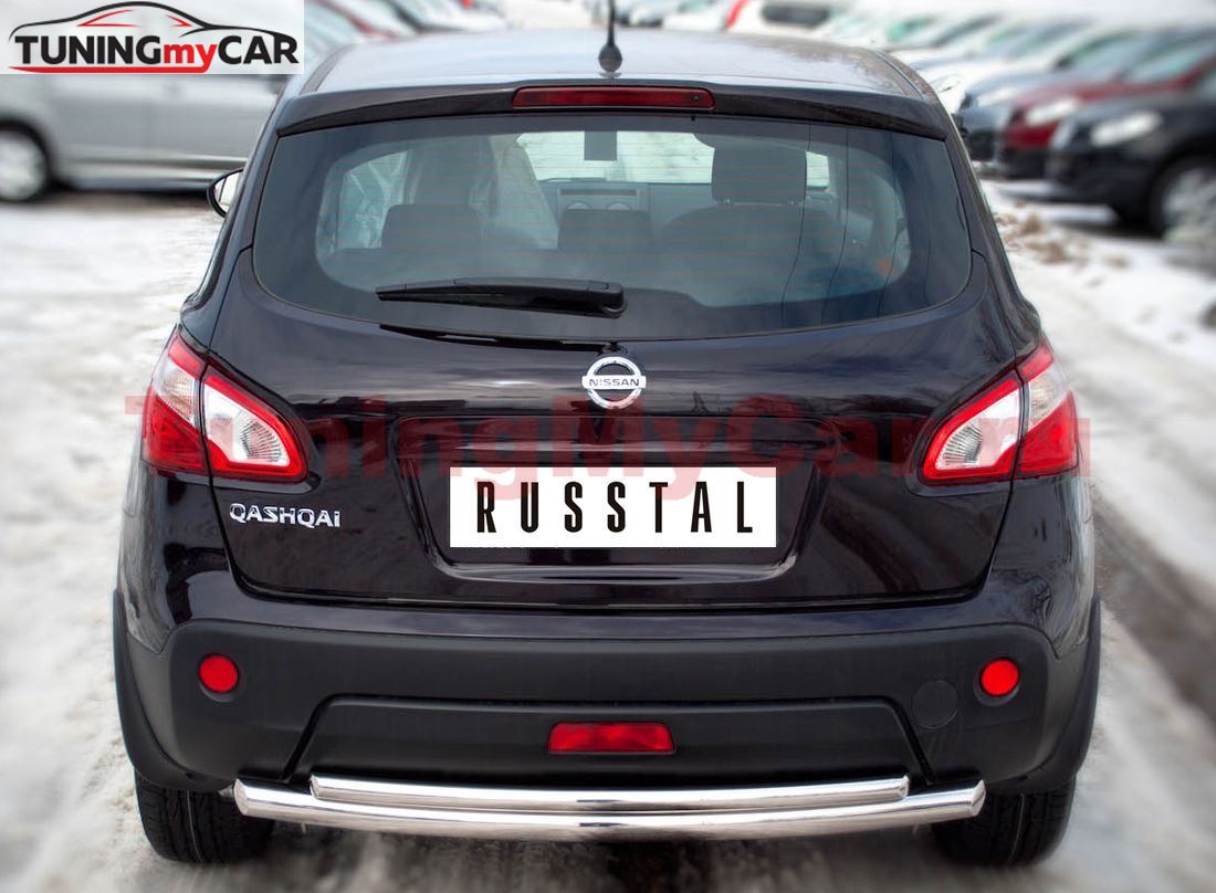 Защита заднего бампера D63/42 (дуга) для Nissan Qashqai 2010-2013