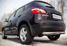 Защита заднего бампера D63 (дуга) для Nissan Qashqai 2010-2013