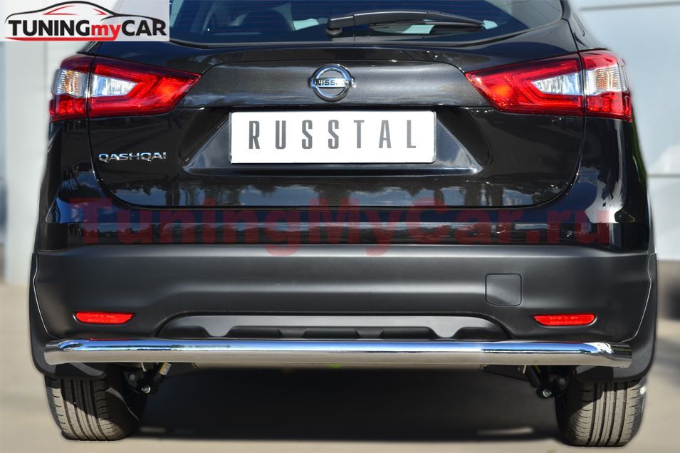 Защита заднего бампера D63 (секции) для Nissan Qashqai 2014-