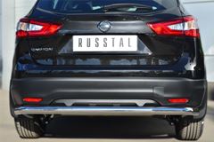 Защита заднего бампера D63 (секции) для Nissan Qashqai 2014-