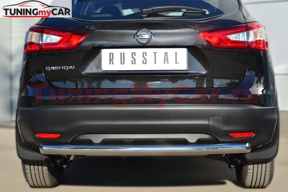 Защита заднего бампера D63 (дуга) для Nissan Qashqai 2014-