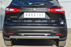 Защита заднего бампера D75х42 (дуга) для Nissan Qashqai 2014-