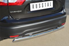 Защита заднего бампера D75х42 (дуга) для Nissan Qashqai 2014-