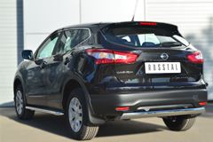 Защита заднего бампера D75х42 (дуга) для Nissan Qashqai 2014-