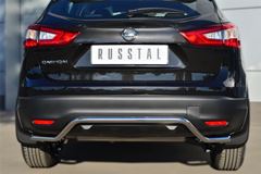 Защита заднего бампера D42 (волна) для Nissan Qashqai 2014-