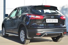 Защита заднего бампера D42 (волна) для Nissan Qashqai 2014-