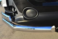 Защита переднего бампера D63 (секции) D75х42 (дуга) для Nissan Qashqai 2014-