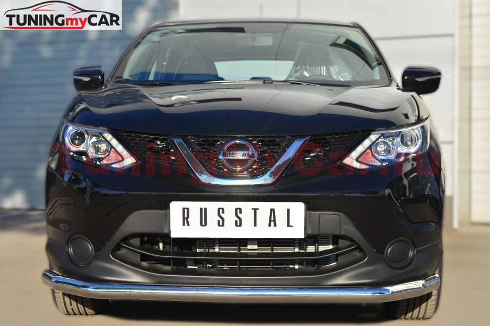 Защита переднего бампера D63 (секции) для Nissan Qashqai 2014-