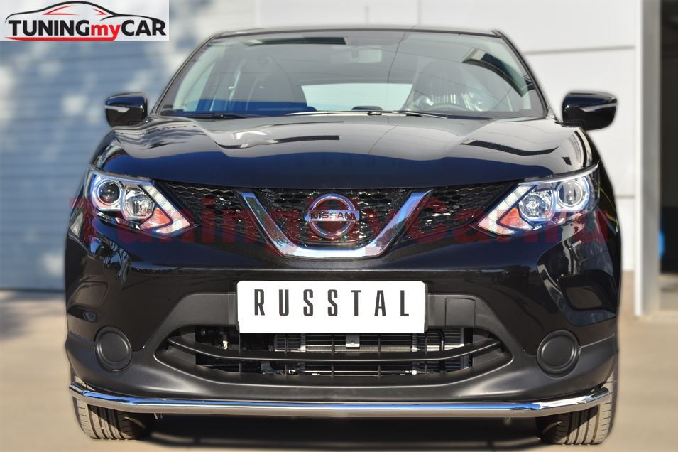 Защита переднего бампера D42 (секции) для Nissan Qashqai 2014-