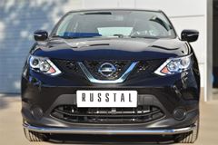 Защита переднего бампера D42 (секции) для Nissan Qashqai 2014-