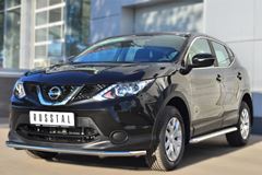 Защита переднего бампера D42 (секции) для Nissan Qashqai 2014-