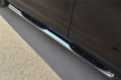 Пороги труба D76 с накладкой (вариант 3) для Nissan Qashqai 2014-