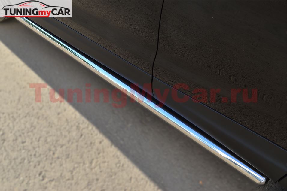 Пороги труба D63 (вариант 3) для Nissan Qashqai 2014-