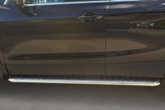 Пороги труба D42 с листом для Nissan Qashqai 2014-