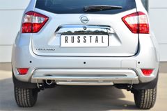 Защита заднего бампера D42 (дуга) D42 (дуга) декор паз для Nissan Terrano 2014-