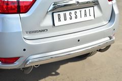 Защита заднего бампера D75х42 (дуга) для Nissan Terrano 2014-