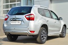 Защита заднего бампера D75х42 (дуга) для Nissan Terrano 2014-