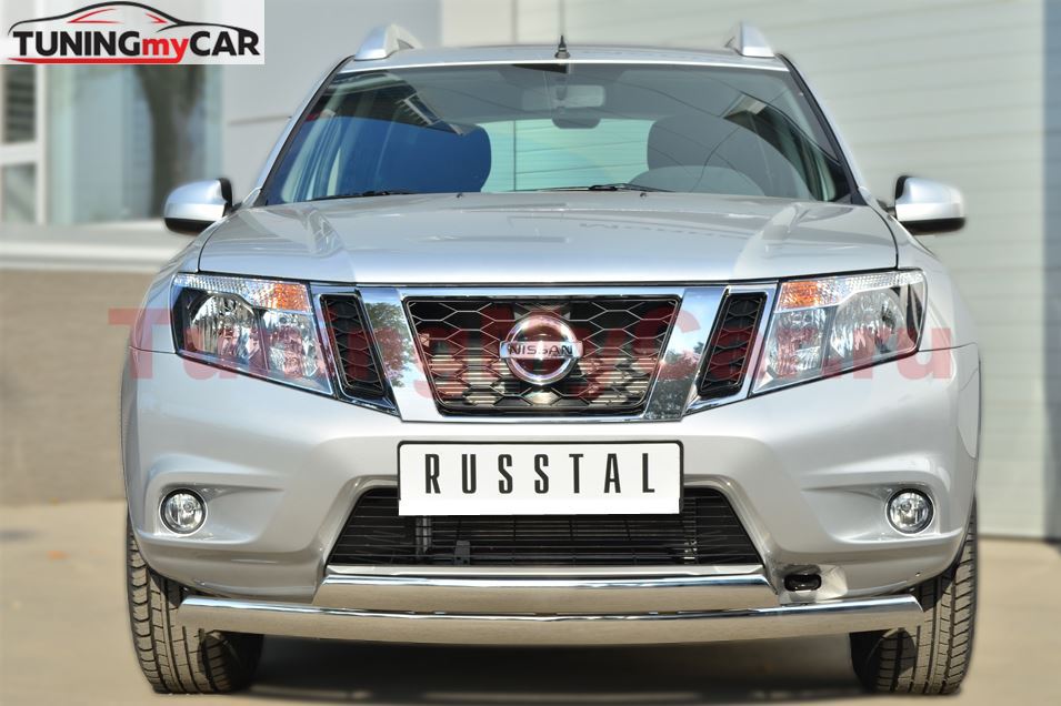 Защита переднего бампера D75х42 (дуга) D75х42 (дуга) для Nissan Terrano 2014-