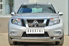 Защита переднего бампера D75х42 (дуга) D75х42 (дуга) для Nissan Terrano 2014-