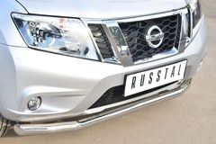 Защита переднего бампера D63 (секции) для Nissan Terrano 2014-