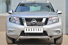 Защита переднего бампера D42 (волна) под машину для Nissan Terrano 2014-