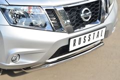 Защита переднего бампера D42 (волна) под машину для Nissan Terrano 2014-