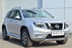 Защита переднего бампера D42 (волна) под машину для Nissan Terrano 2014-