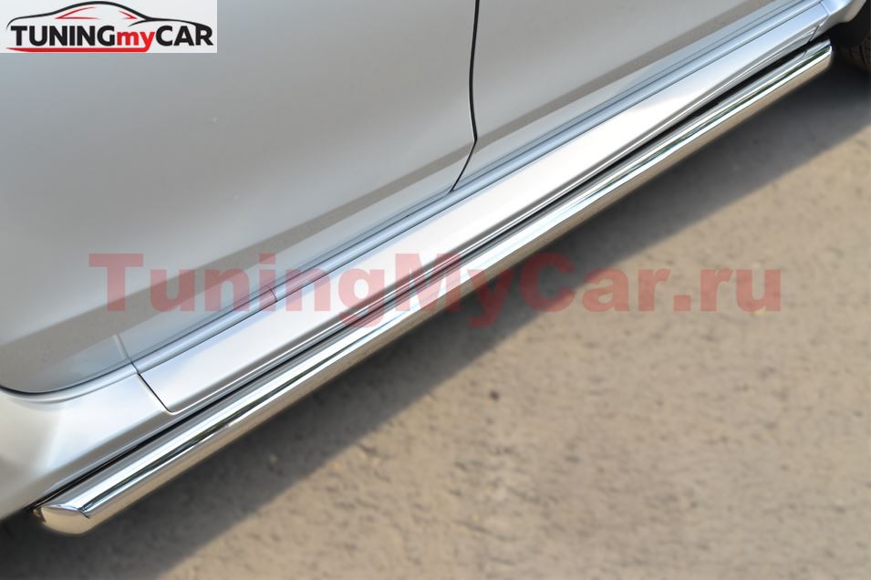 Пороги труба D63 (вариант 1) для Nissan Terrano 2014-