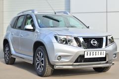 Пороги труба D63 (вариант 2) для Nissan Terrano 2014-