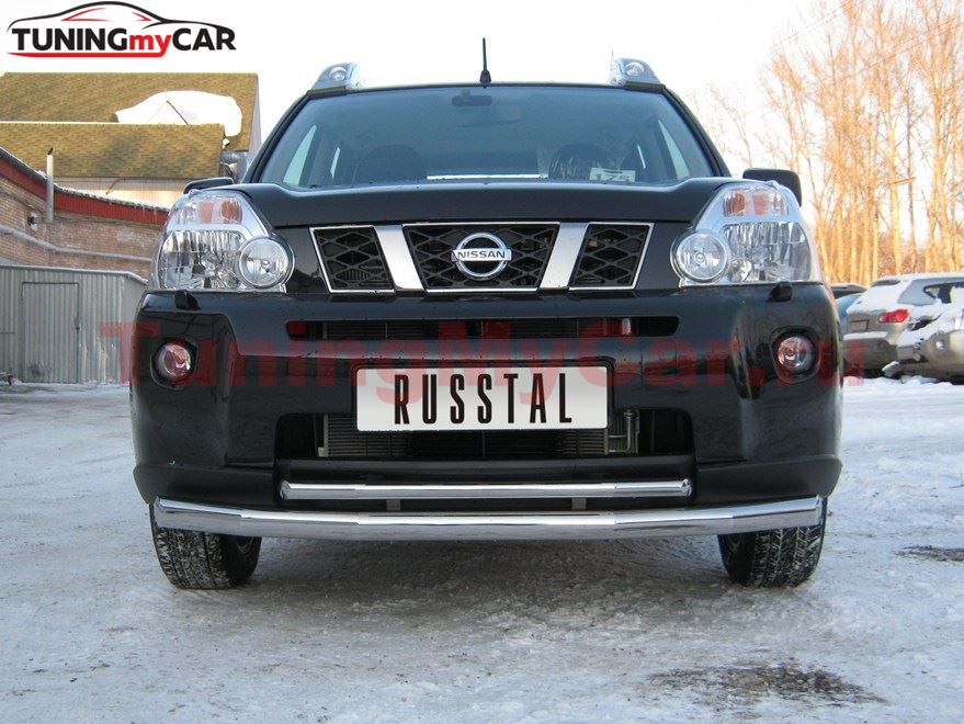 Защита переднего бампера D63/42 для Nissan X-Trail 2007-2010