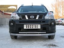 Защита переднего бампера D63/42 для Nissan X-Trail 2007-2010