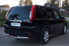 Защита заднего бампера D63/63 (дуга) для Nissan X-Trail 2011-2014