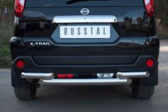 Защита заднего бампера D76/63 (дуга) для Nissan X-Trail 2011-2014