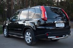 Защита заднего бампера D76/63 (дуга) для Nissan X-Trail 2011-2014