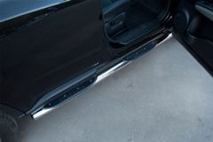 Защита порогов D76 с накладкой (вариант 3) для Nissan X-Trail 2011-2014