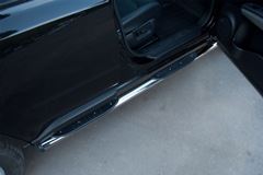 Защита порогов D76 с накладкой (вариант 2) для Nissan X-Trail 2011-2014